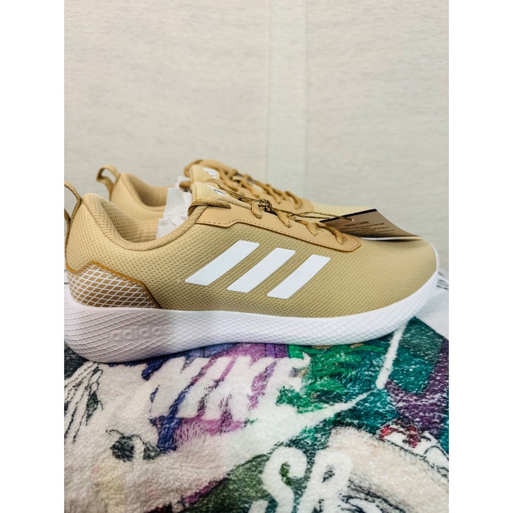 Adidas Impulse Syn 3.0 Mens Running Shoes Tan White JJ5331 Size 8.5 US